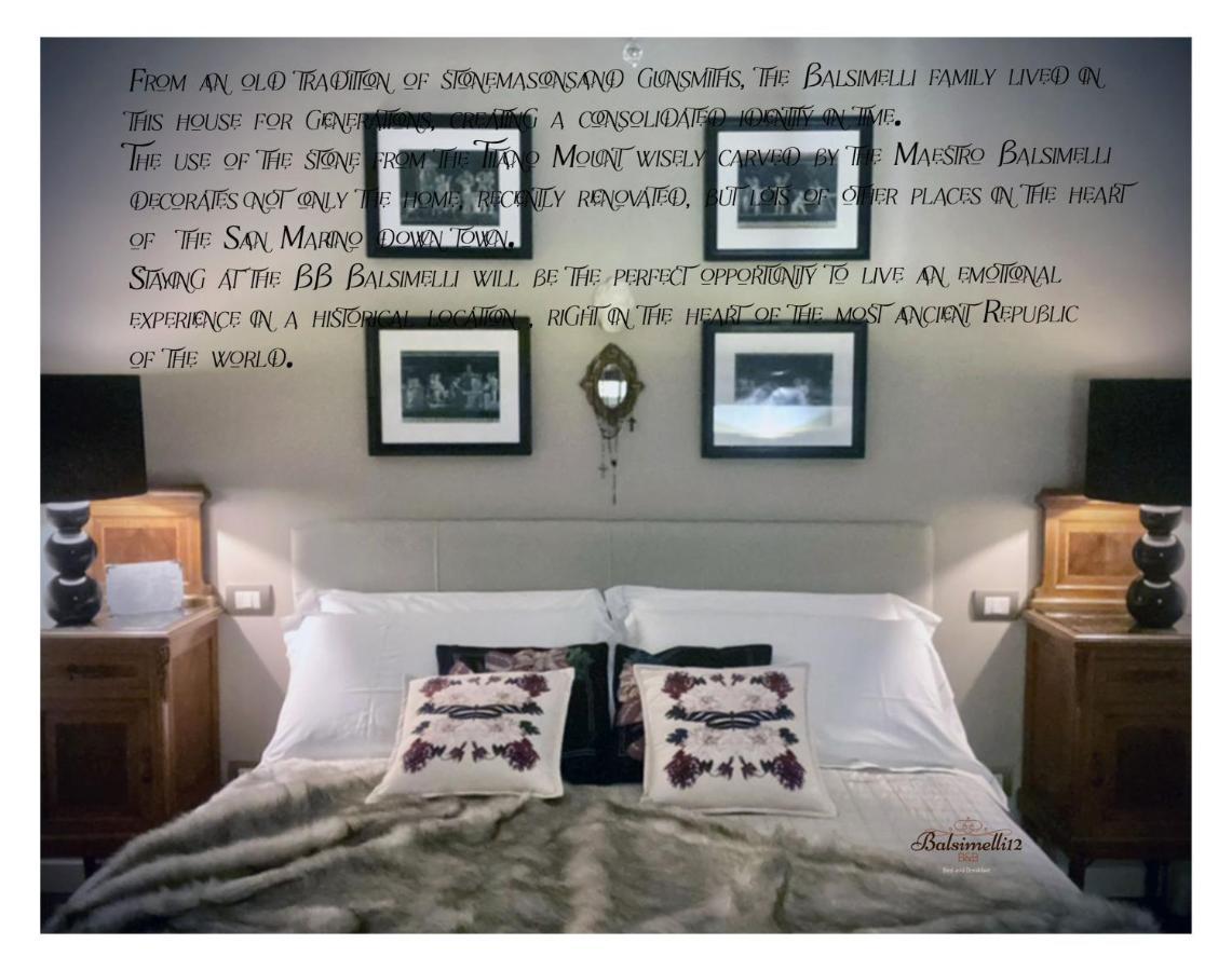 B&B Balsimelli12 San Marino Dış mekan fotoğraf